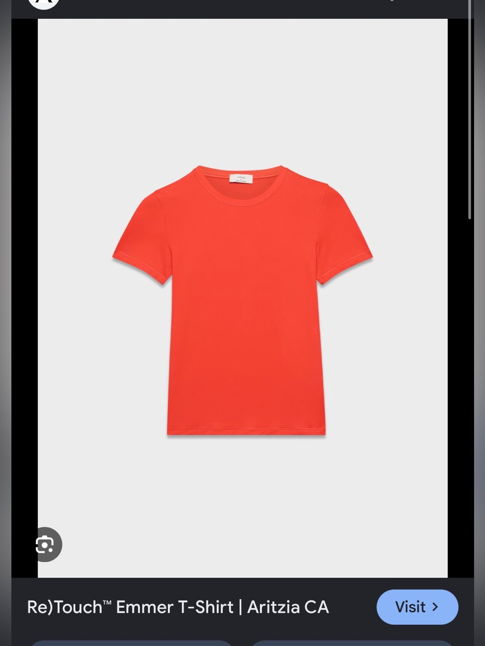 Aritzia Wilfred  	(Re)Touch™ Emmer T-Shirt Wilfred Red/ orange color never worn